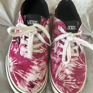 Vans Pink Tye Dye Shoes Kids Size 4